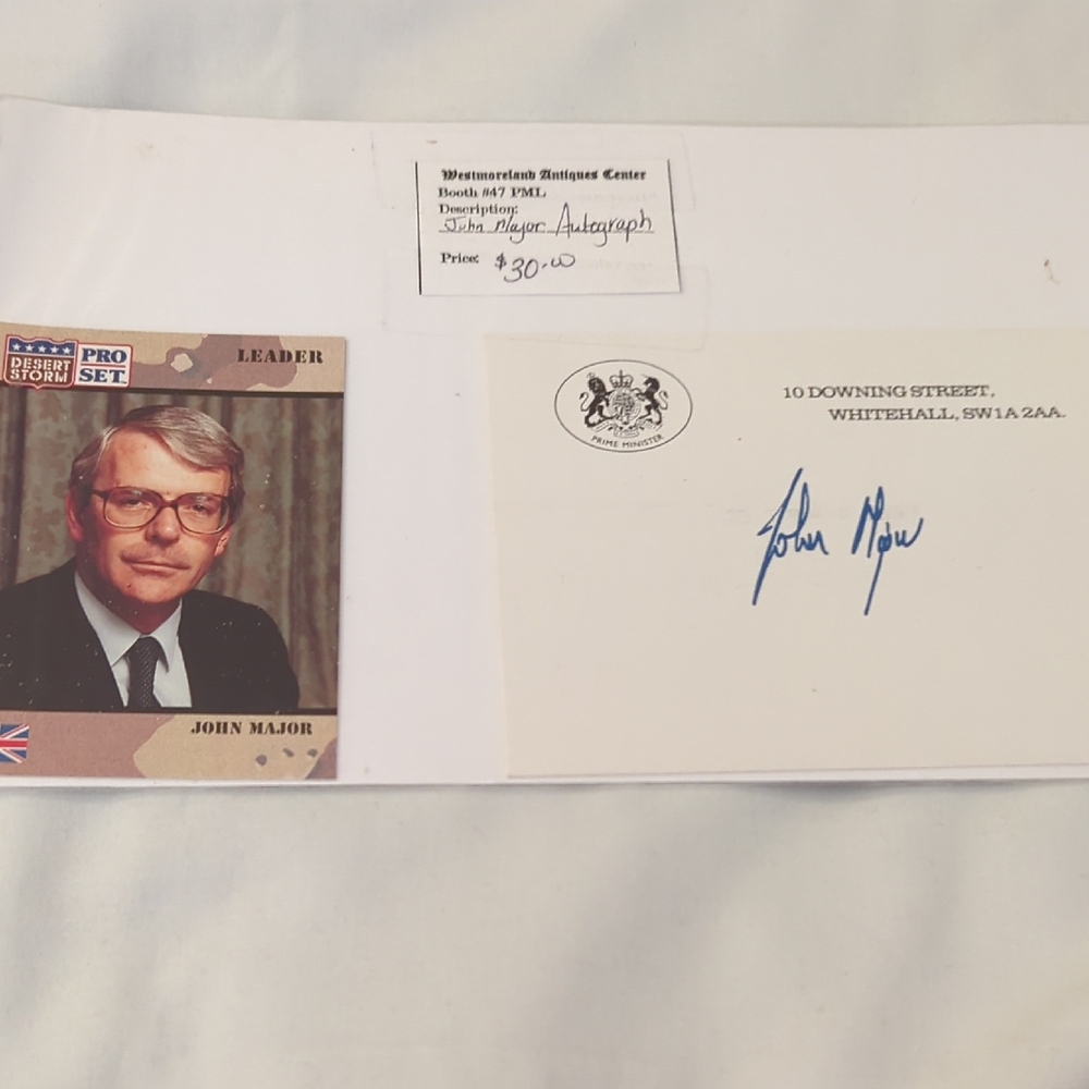 John Major Autograph